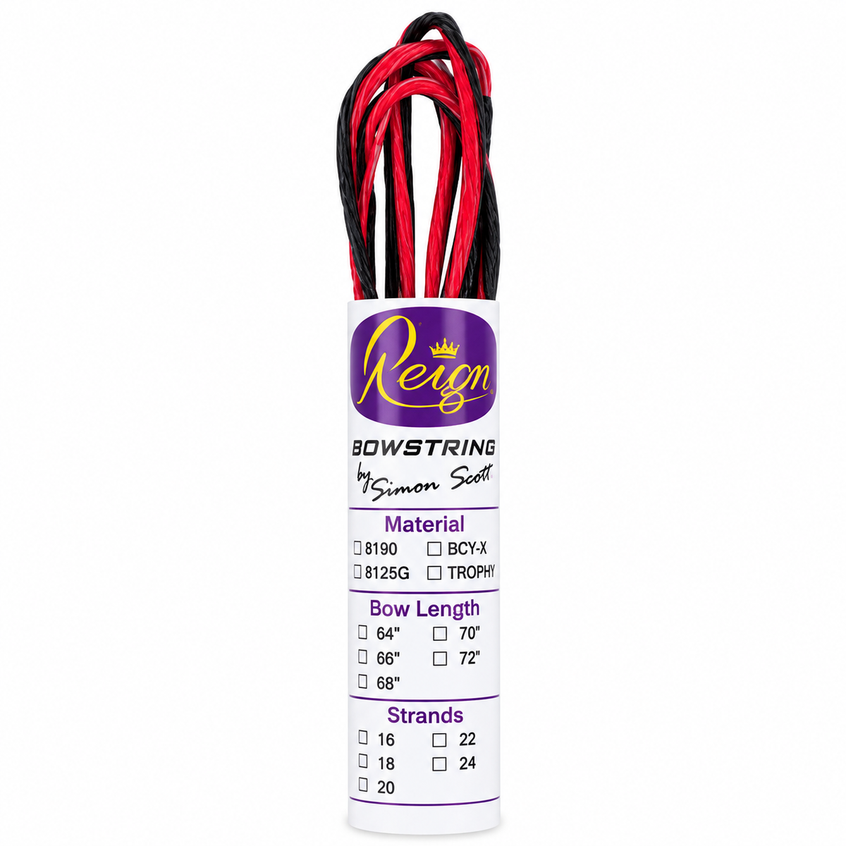 Reign Recurve String for 68" Bow - Red / Black