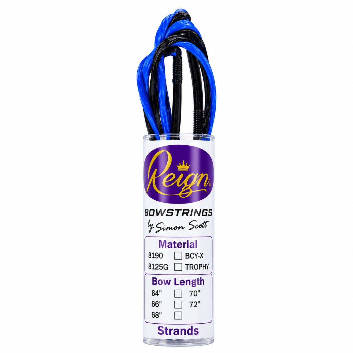 Reign Recurve String - For 66" Bow - Royal Blue/Black