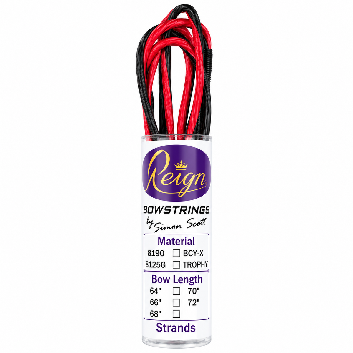 Reign Recurve String - For 66" Bow - Red/Black