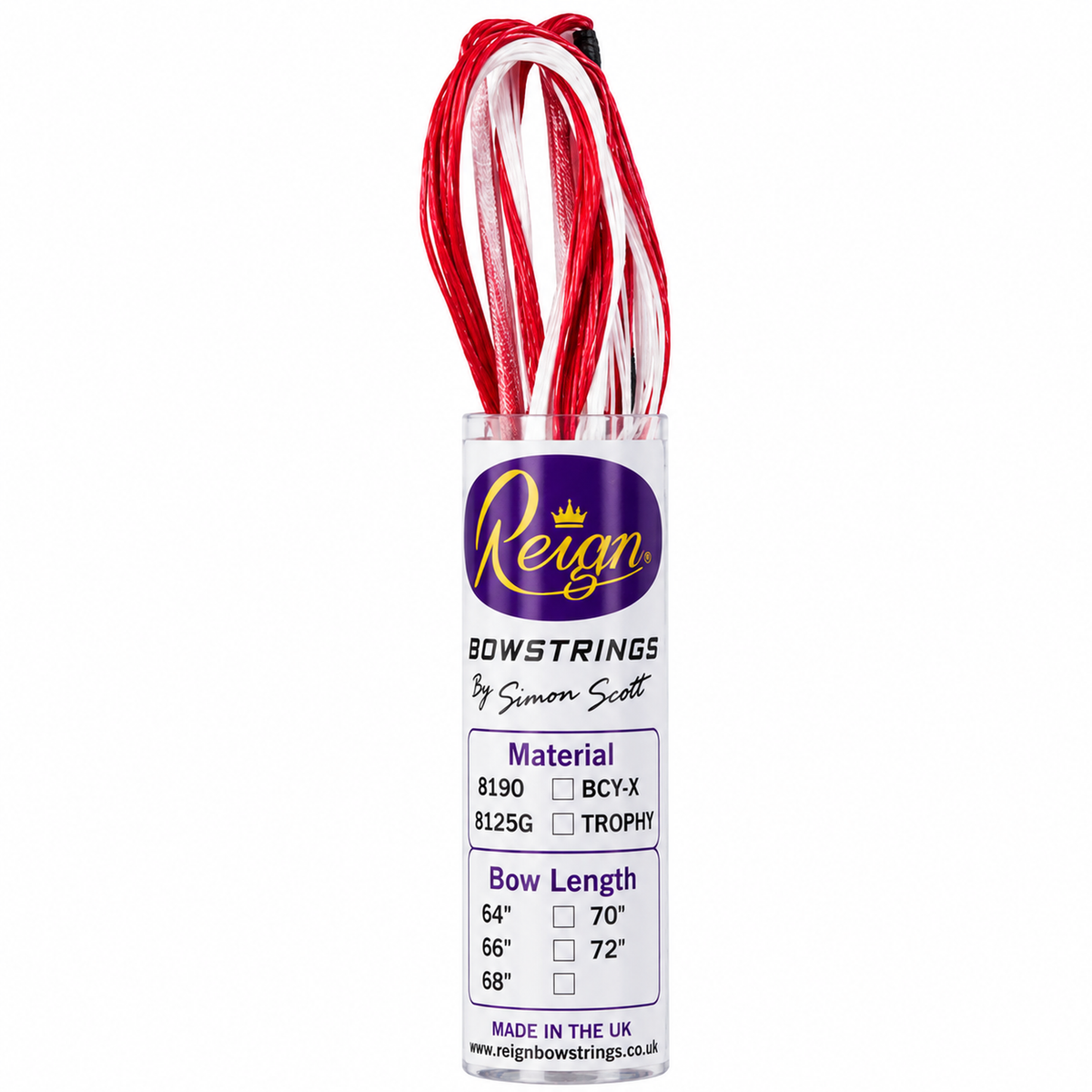 Reign Recurve String - For 68" Bow - Red/White